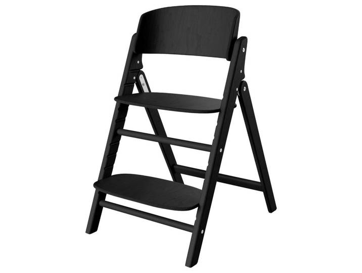 cybex Gold Hochstuhl Click \u0026 Fold, Schwarz, Holz, Buche, massiv, Sperrholz, 47.3x81.5x62.6 cm, Fußstütze verstellbar, Sitzfläche zusammenklappbar, Babymöbel, Hochstühle & Zubehör, Hochstühle