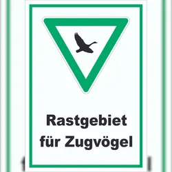 HB-Druck Rastgebiet für Zugvögel Schild A2 (420x594mm)