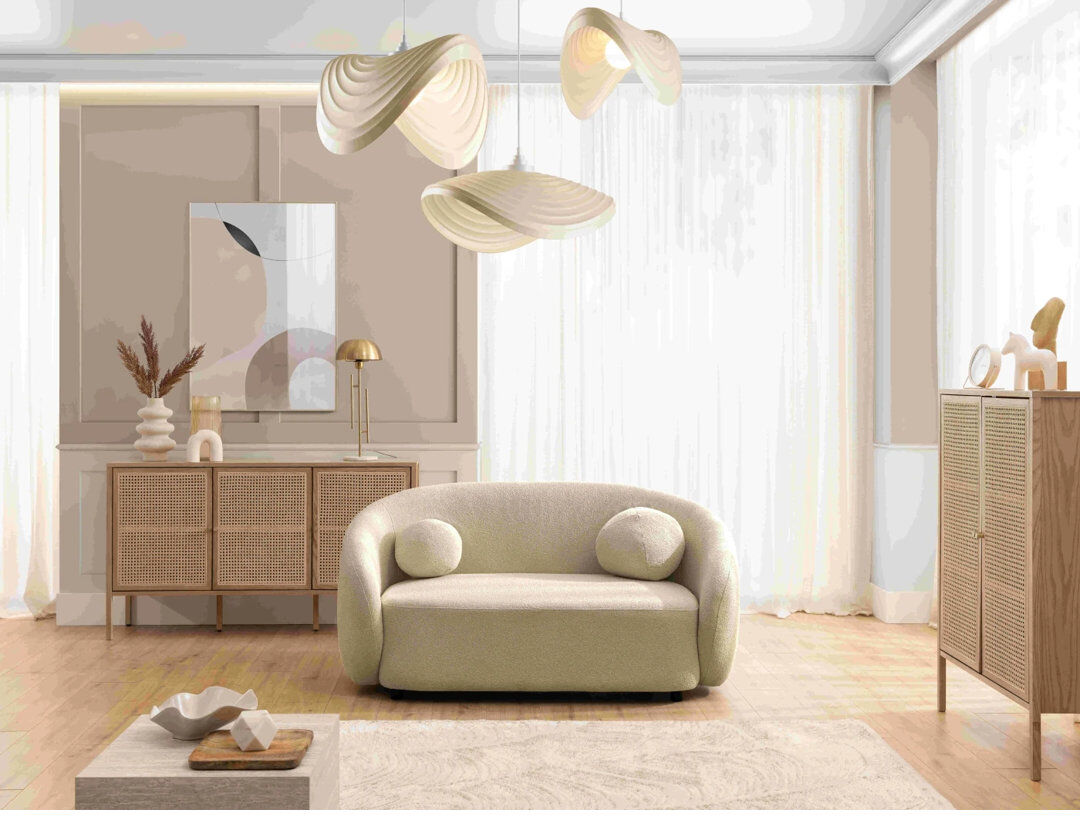 S-Style Furniture Roundi Boucle Sofa Beige 2