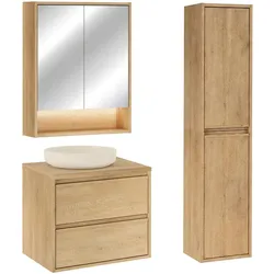 BADMÖBEL 60cm 2er-Set Holz