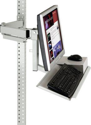 Packpool Monitorträger, Tastatur- u. Mousefläche, 15–24" Monitore, VESA 75 mm