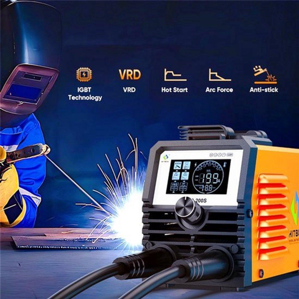 Selius Draagbare Lasmachine 200A voor MMA en TIG met LED Display