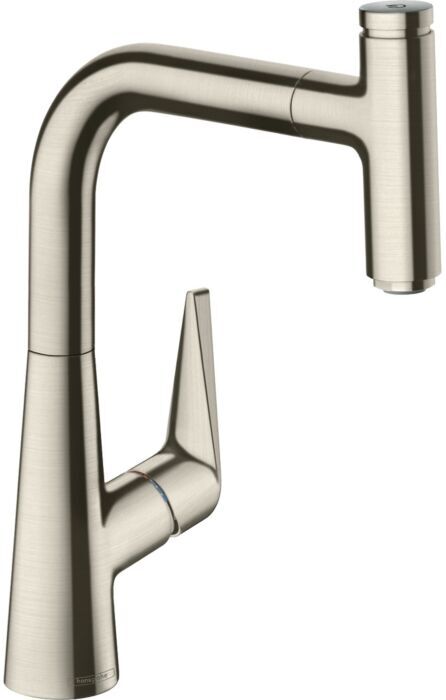 Hansgrohe Talis Select S220 Küchenarmatur 72822800 Edelstahl-Optik, schwenkbar, herausziehb. Auslauf