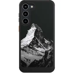 Nivocase Hülle für Samsung Galaxy S23+ Handyhülle NIVOcore Case Schwarz Alpspitze Berg Schnee (Samsung Galaxy S23+), Smartphone Hülle, Schwarz