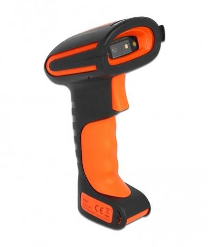 Delock 90507 2D Barcode-Scanner Bluetooth 1D, 2D LED Schwarz, Orange Smartphone- / Tablet-Scanner
