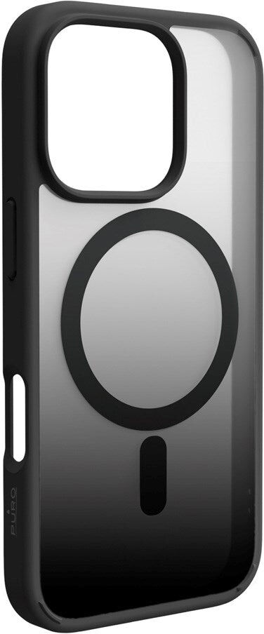 iPhone 16 Pro Max - PURO GRADIENT MagSafe Cover - Gennemsigtig/Sort