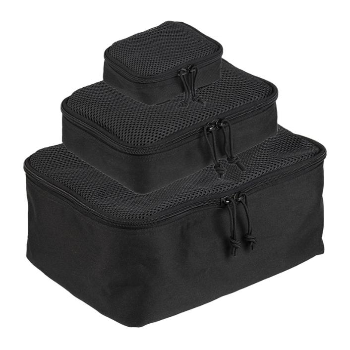 Mil-tec Netztaschen Molle-System - 3-teilig - schwarz (62759123)