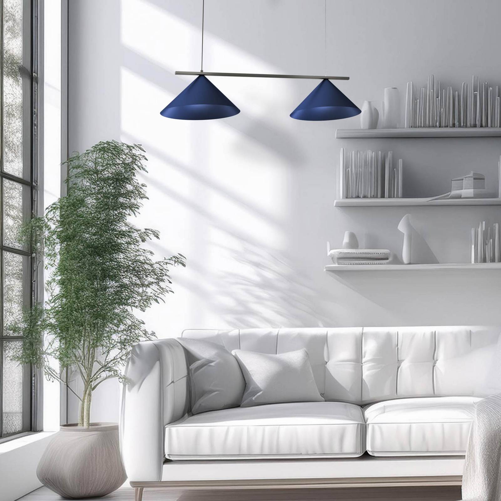 Hängelampe Capital Eko-Light, dimmbar, blau, für Wohn- / Esszimmer, Metall, Modern, Pendelleuchte