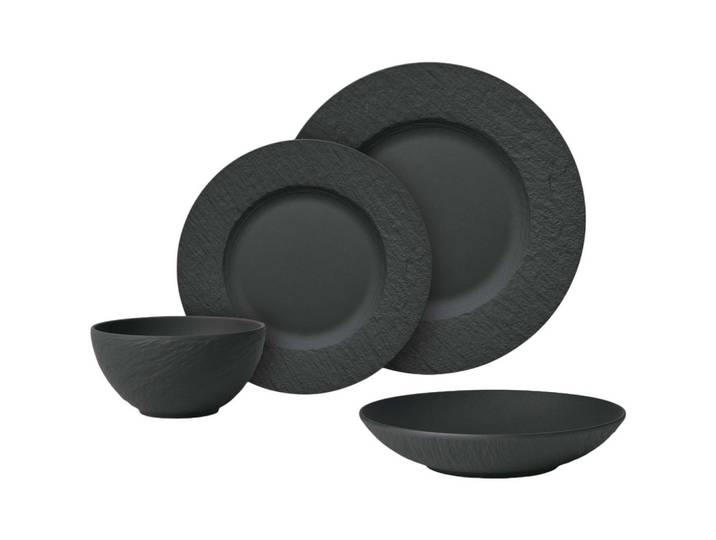 TAFELSERVICE Manufacture Rock schwarz 16-tlg.