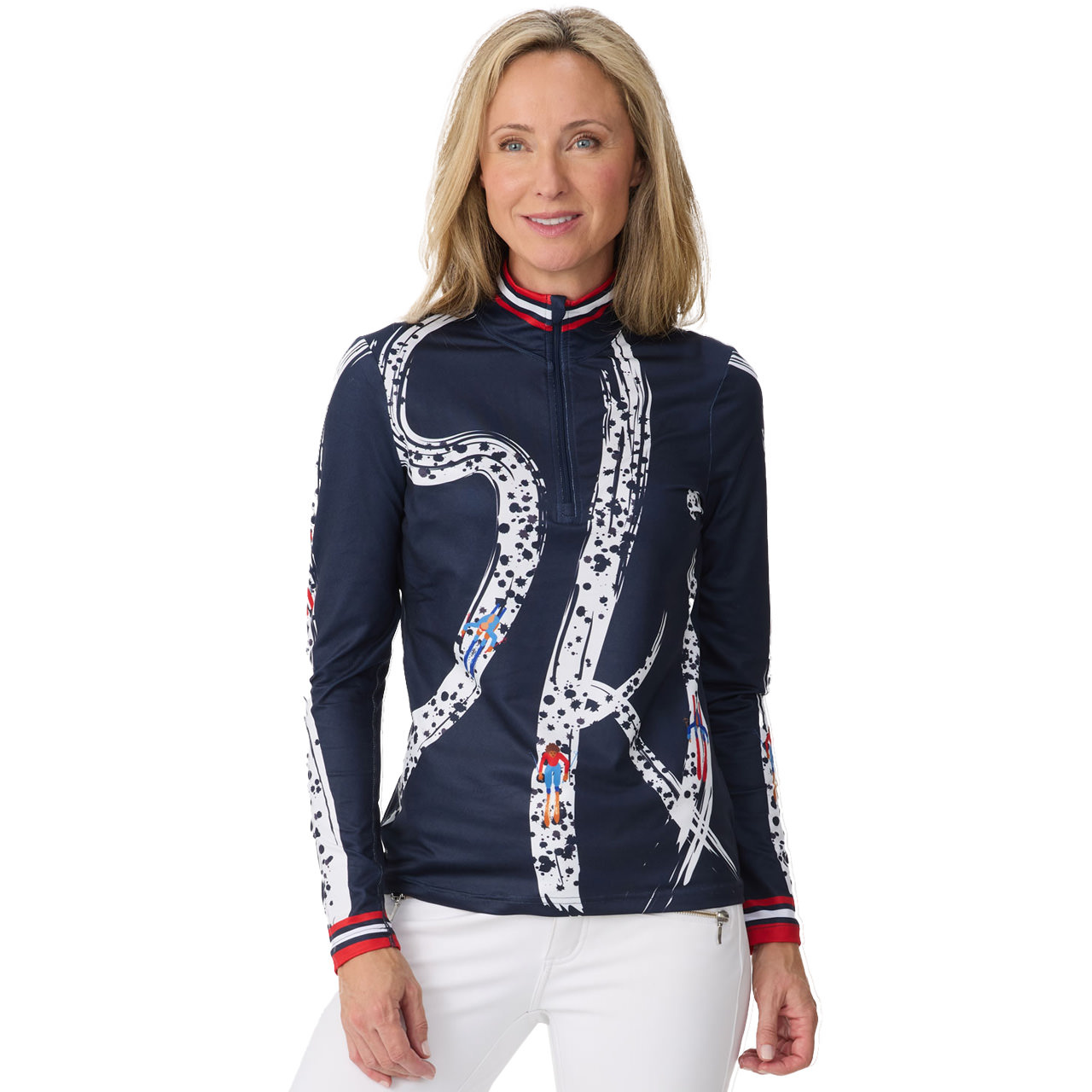 Krimson Klover Damen Skishirt ARIEL SKI navy/red - S