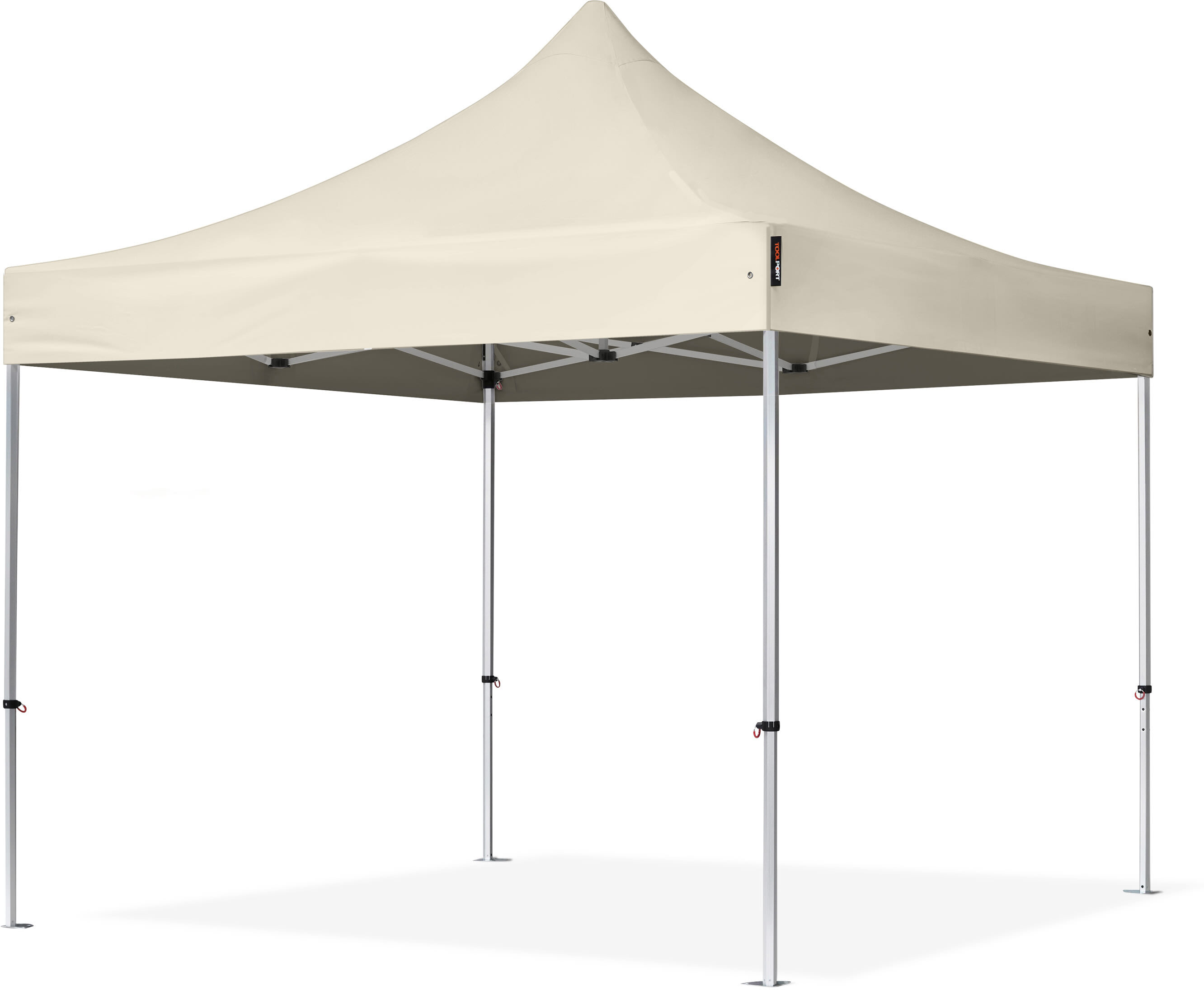TOOLPORT 3x3m PES 800 Pop up gazebo PROFESSIONAL Aluminium 40 mm, cream - (600142)