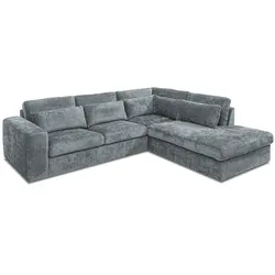 SOMETA Ecksofa Bolzano Stoff Grau Anthrazit