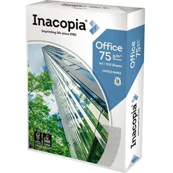 Inacopia Papier Office 020807511001 A4 75g 2fach gel. weiß 500 Blatt