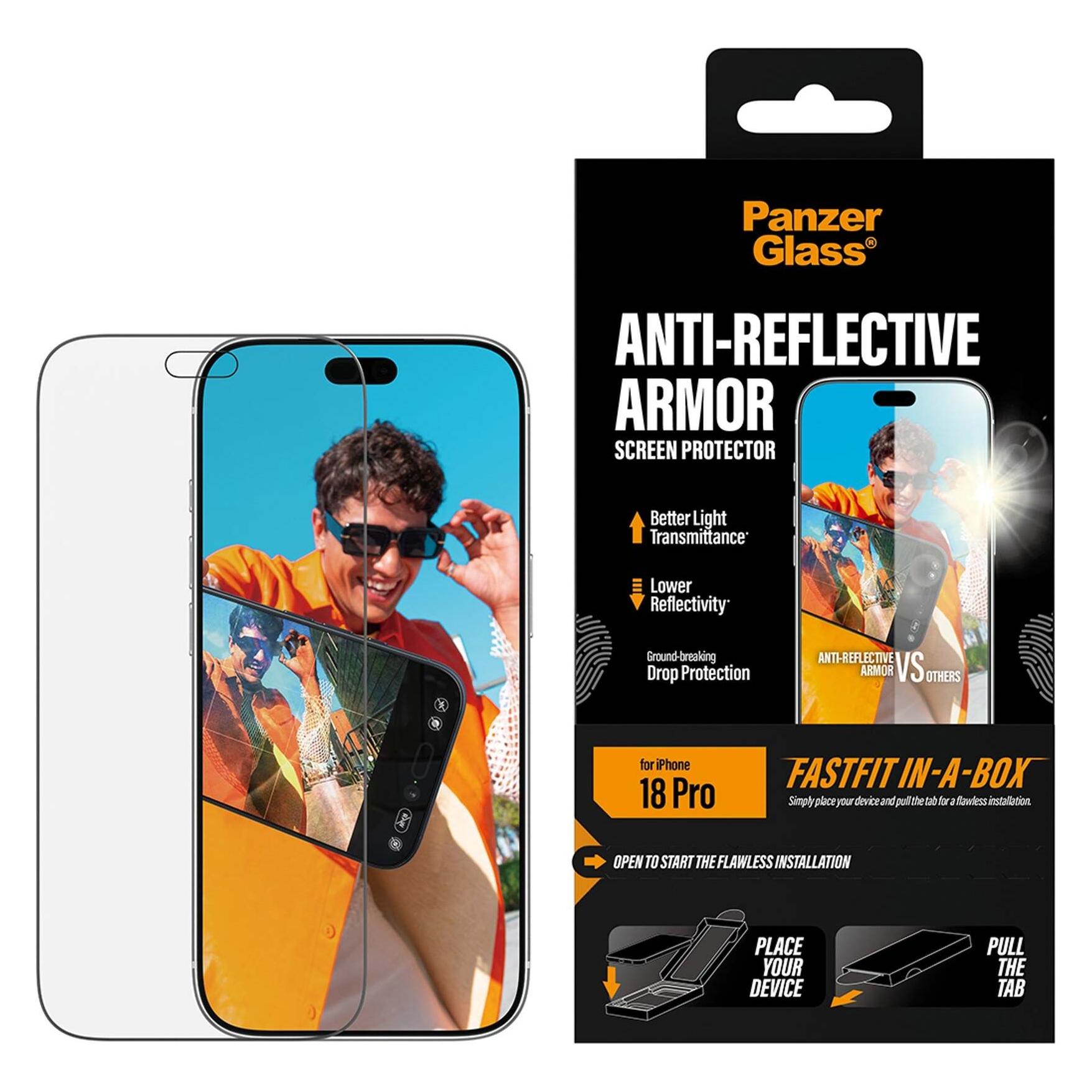 PanzerGlass Anti-reflective Armor Screen Protector (1 Stk., Apple iPhone 18 Pro) (PG86521)