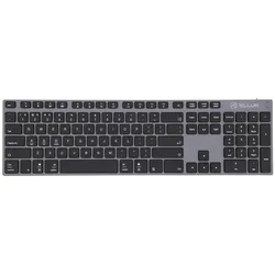 Tellur Shade Wireless Slim Keyboard (US, Kabellos), Tastatur, Schwarz, Grau, Silber