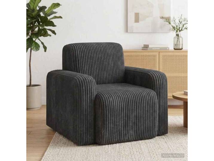 Fauteuil Gris foncé velours côtelé 42042441