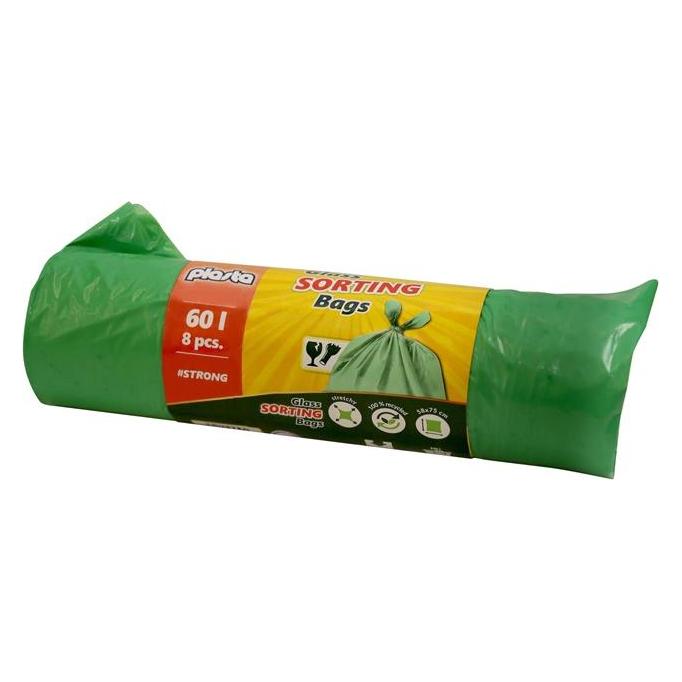Staples Garbage Bags Plasta Green 60l 8pcs (8x, 60 l) (33047198)