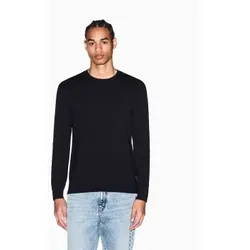 A|X Armani Exchange für Herren. XM002435AF10454FB430 Marineblauer technischer Pullover (S), Lässig, Klassisch, Viskose