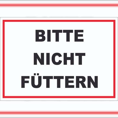 HB-Druck Bitte nicht füttern, Füttern verboten Aufkleber A9 (37x52mm)