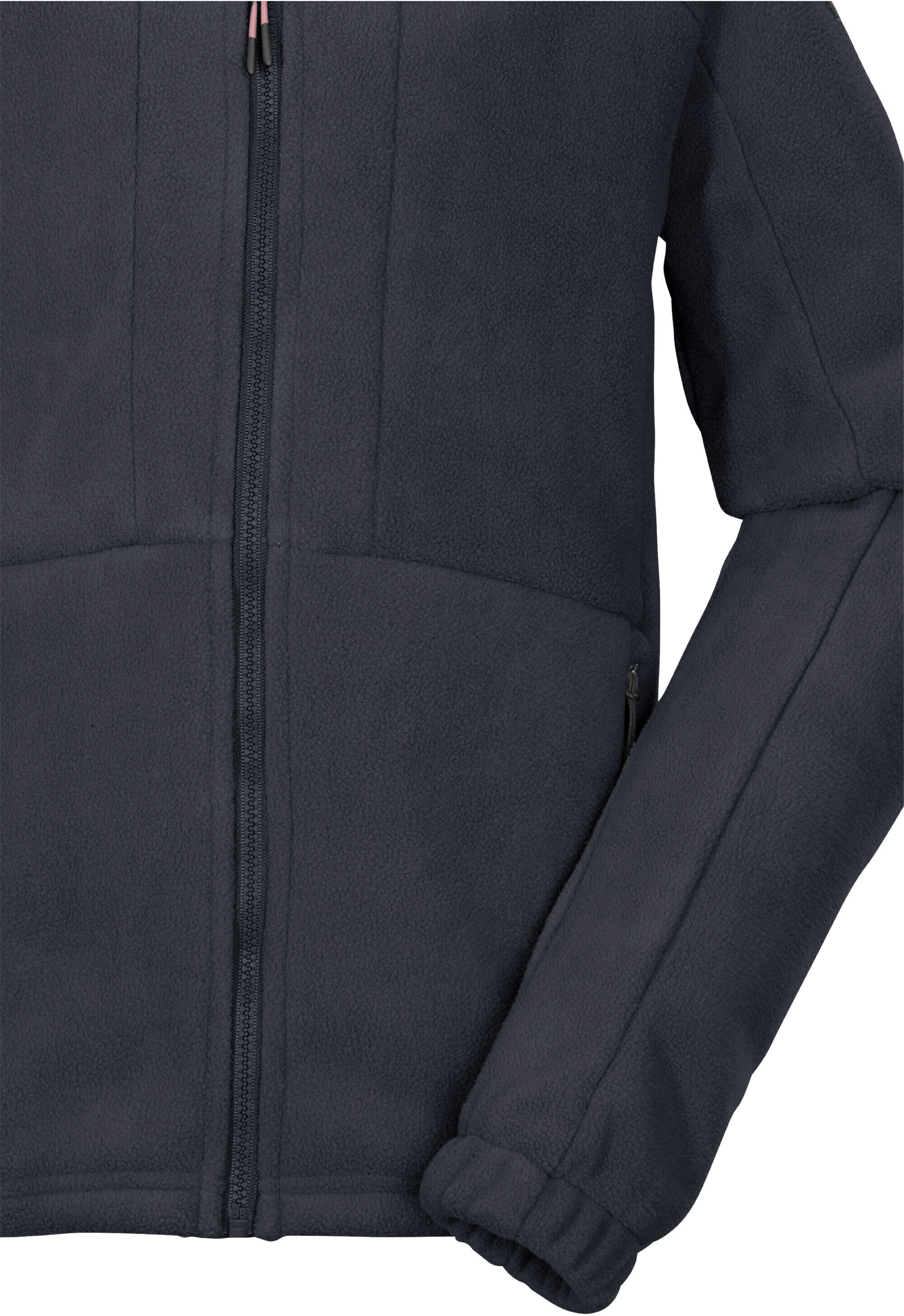 Fleecejacke KILLTEC "KOW 216 GRLS FLC JCKT", Kinder, Gr. 128, schwarz, Oberseite: 100% Polyester.Rückseite: 100% Polyester.Futter: 100% Polyester, Jacken Fleecejacke, Fleecejacke mit Kinnschutz, elastischen Bündchen und Zipper-Taschen schwarz 128