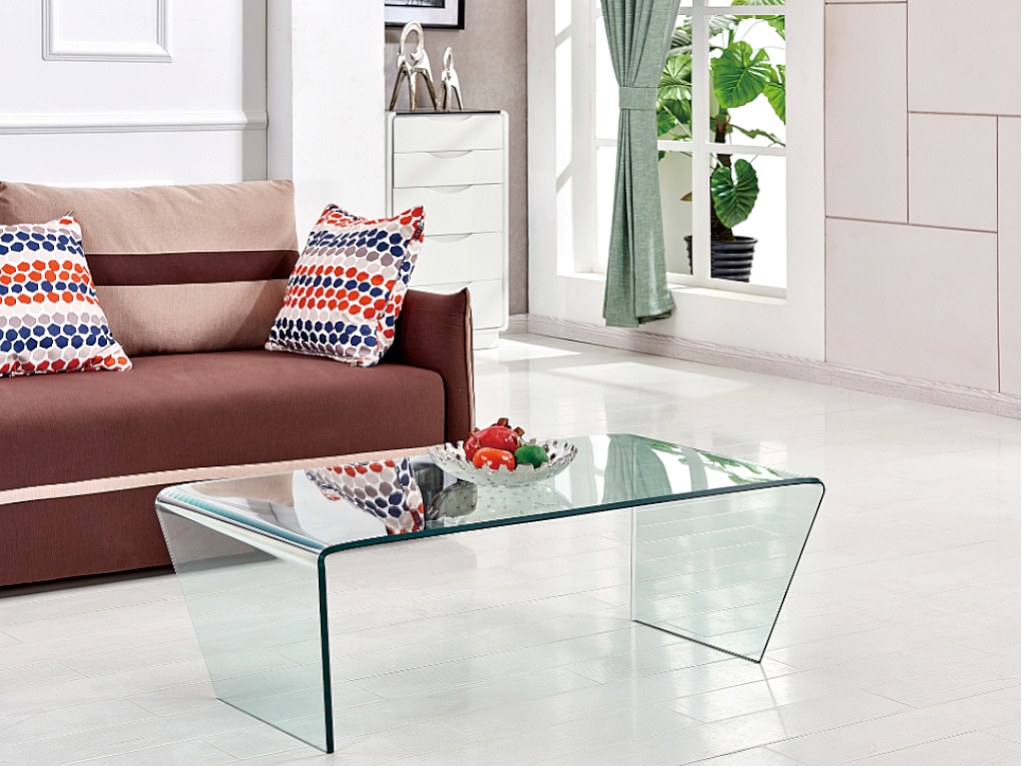 Vente-unique Couchtisch - Sicherheitsglas - SUZANA 567889