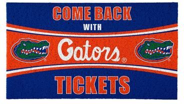 Evergreen "University of Florida 28 in. x 16 in. PVC ""Come Back With Tickets"" Trapper Door Mat"