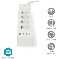 N WIFIP313FWT - Schaltbare WLAN-Steckdosenleiste, 4-fach, 4x USB