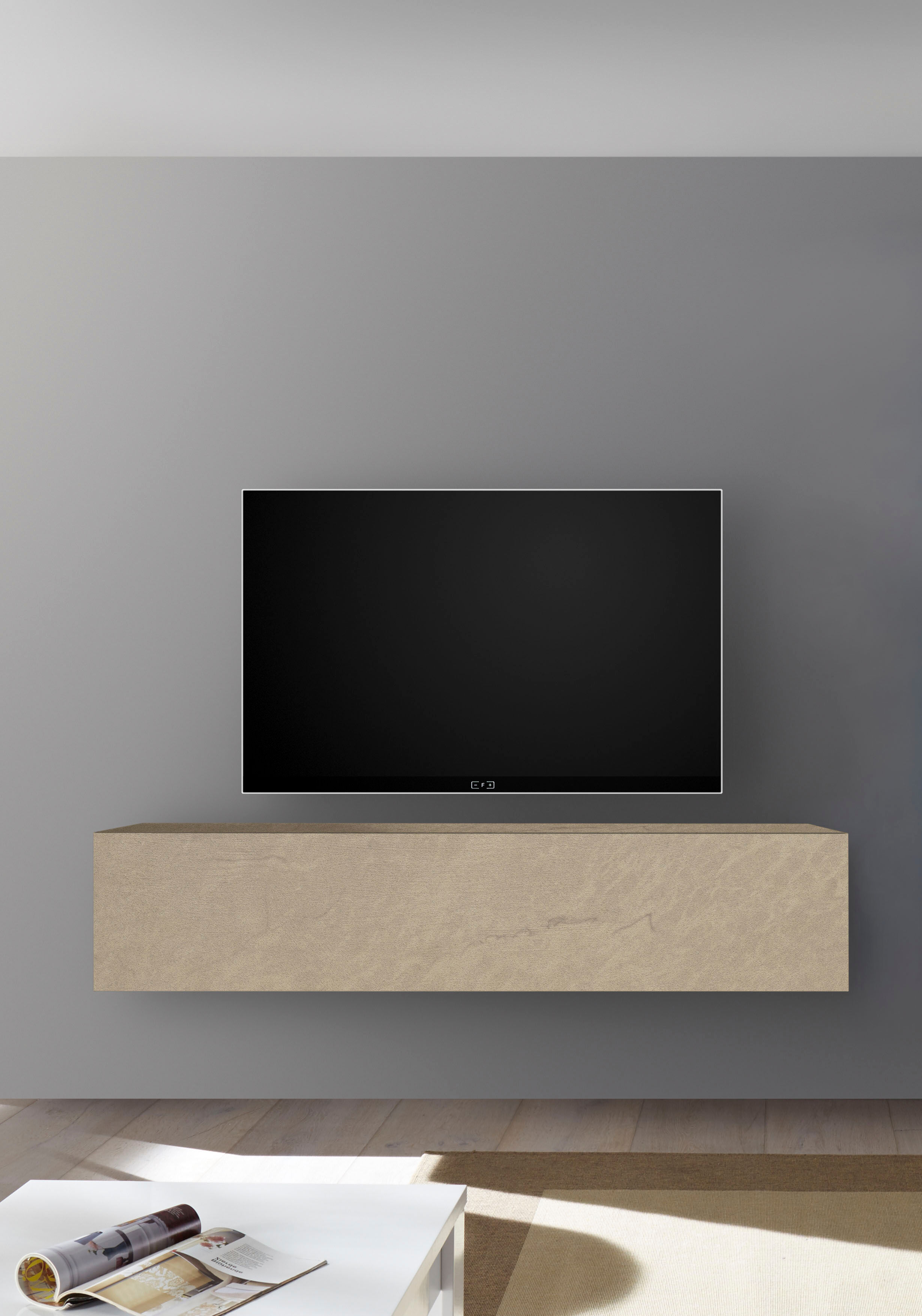 TV-Schrank HOME AFFAIRE "Infinity", braun (lehmfarben argilla), B:138cm H:29cm T:30cm, Schränke, TV-Schrank, Breite 138 cm lehmfarben argilla Lehmfarben Argilla, B/H/T: 138cm x 29cm x 30cm, Komplettausführung
