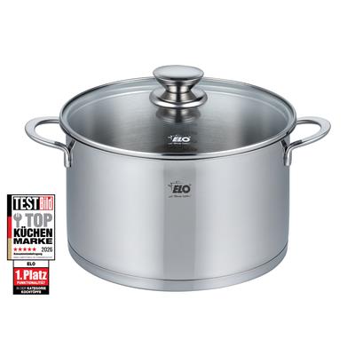 Fleischtopf ELO "Galant", silber (silberfarben), Ø:24cm, Töpfe, Fleischtopf, integriertes Öl- Dosier-System, Induktion
