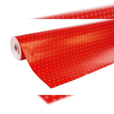 Clairefontaine Geschenkpapier Alliance 60g, Rolle 50x0,70m, Weiße Punkte/roter Hintergrund - Rot 201402C