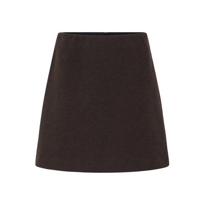 Midirock ICHI "Damen Freizeitrock IHWOLCA", Damen, Gr. 36, braun (chocolate torte), Obermaterial: 100% Polyester PES., Röcke