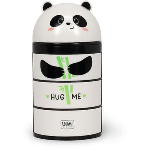 Legami Schreibtisch-Organizer Panda, Kunststoff, 3 Schubladen, schwarz/weiß