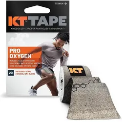 KT Tape, Kinesio Tape, Vorgeschnittenes Tape „Tape Pro Oxygen Titane“ – 20 Streifen