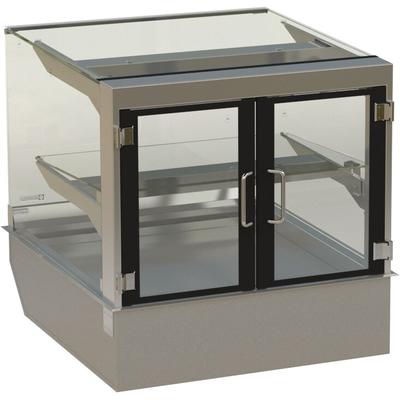Showcase "Stockholm" eckig, für 1,5 KB, 2 Auslagen 720x510/200x792mm (BxHxT) für Zentralkühlung