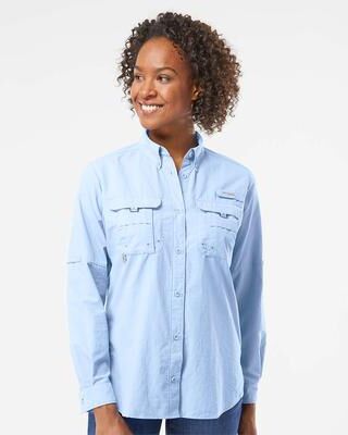 Columbia 212474 Women's PFG Bahama Shirt in Sail size Large   Nylon