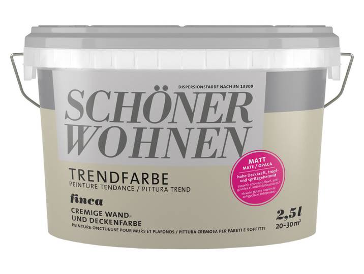 Schöner Wohnen Wandfarbe Trendfarbe Finca 2.5 l Matt