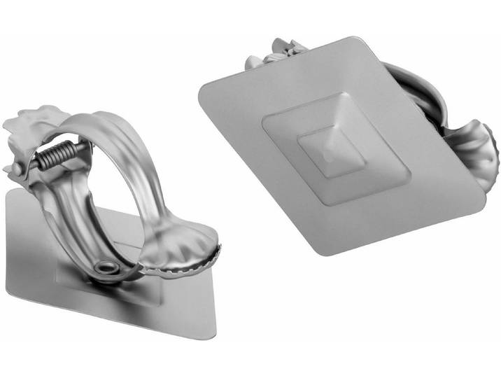 Dekoklammer für Raffhalter GOOD LIFE Sturn Gr. 1, silber (silberfarben), B:8cm H:8cm, Metall, Raffhalter, Dekoklammer für Raffhalter, für Stoffe und Vorhänge