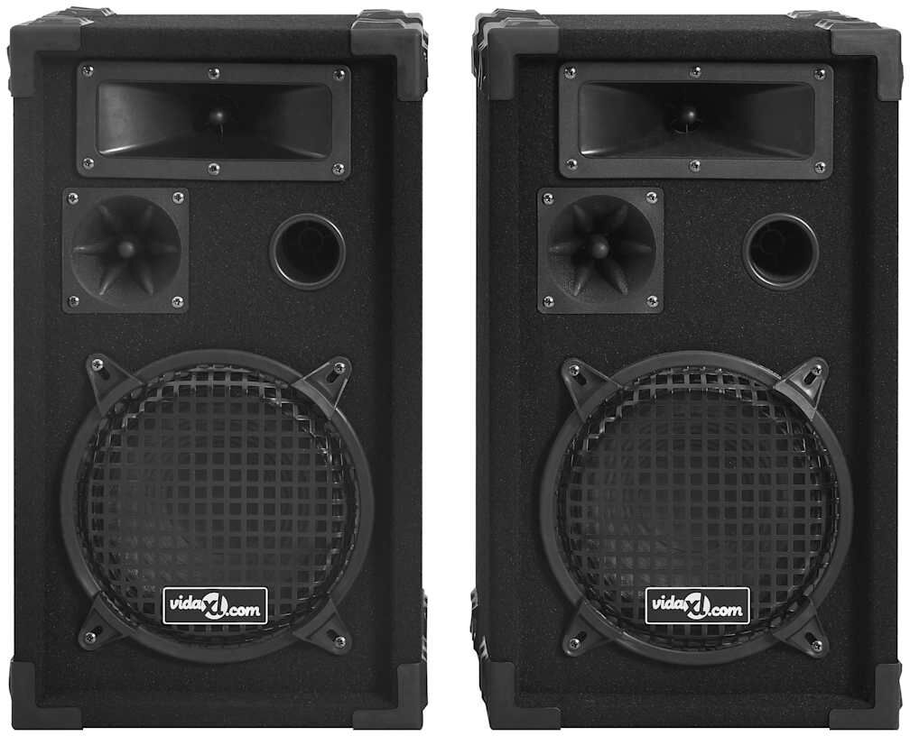 vidaXL Haut-parleurs scène Hifi passifs professionnels 2 pcs 800W Noir