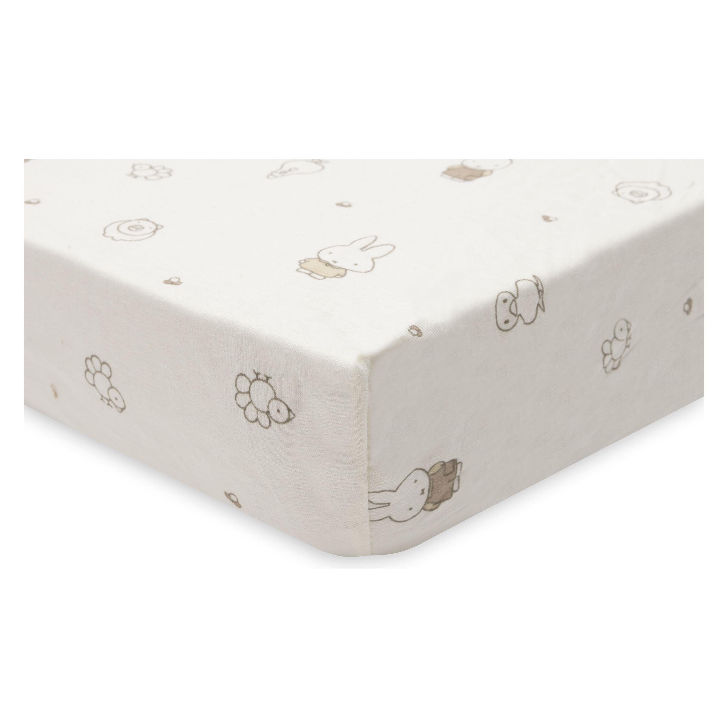 Jollein Jersey - Miffy Family Farm 90 x 50 cm 90 cm, Hellbeige/Weiss (90 x 50 cm) (511-501-68156)