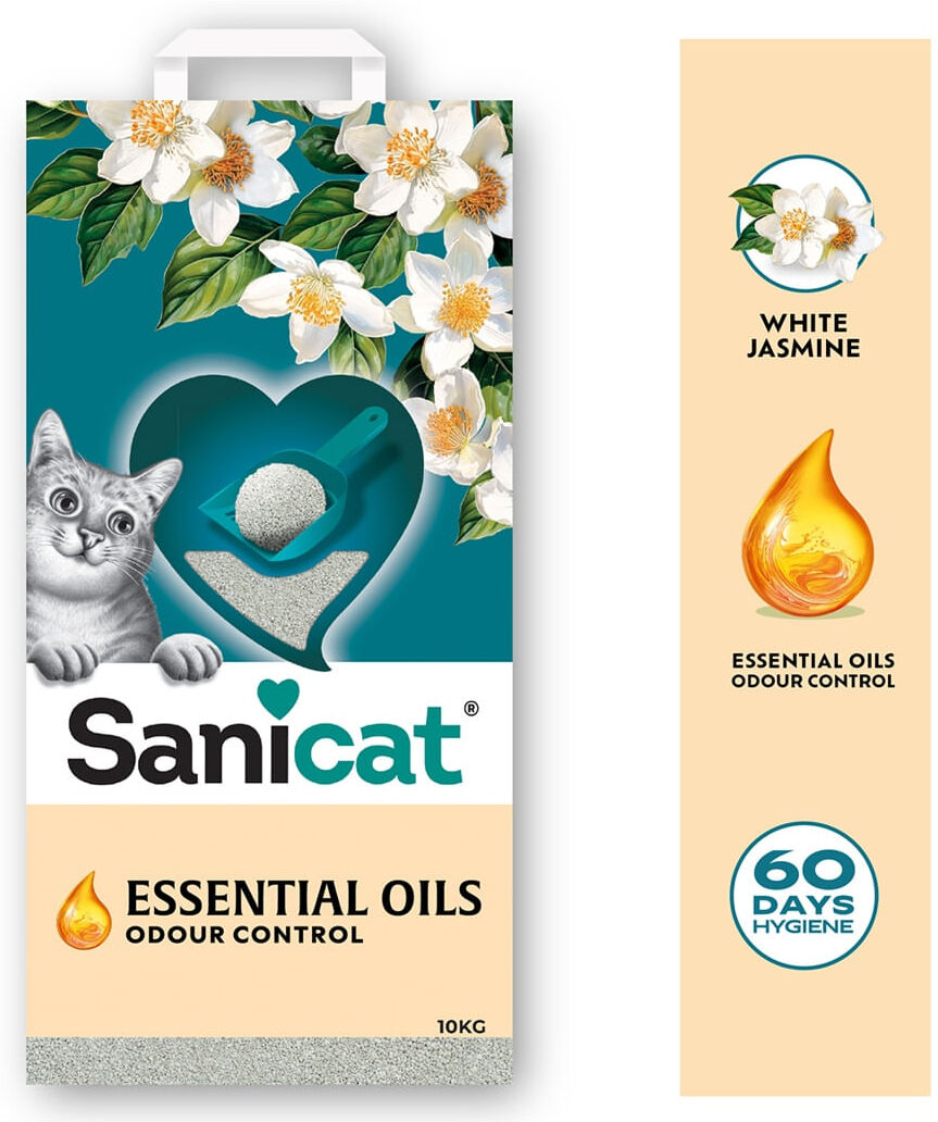 Sanicat Lettiera Essential Oils Gelsomino Bianco 10KG