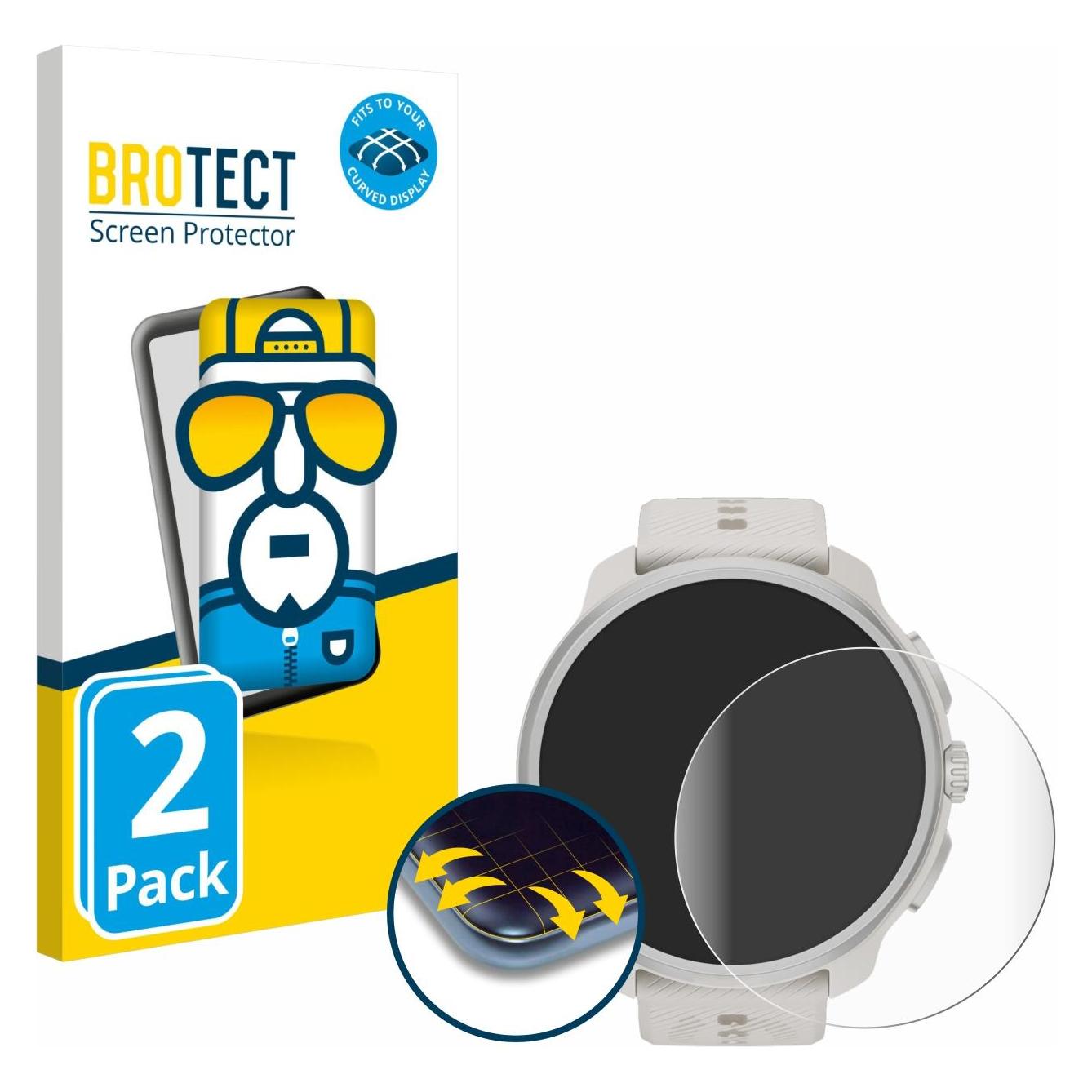 Brotect Fullscreen für Suunto Race 2 Schutzfolie Displayschutz Folie Klar Transparent (5160226)