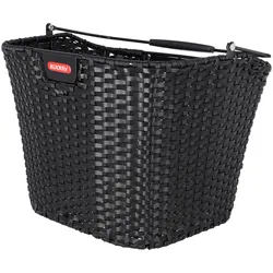 Vorderradkorb KLICKfix Structura 35x26x25cm,sw, geflochten,o. Adapter