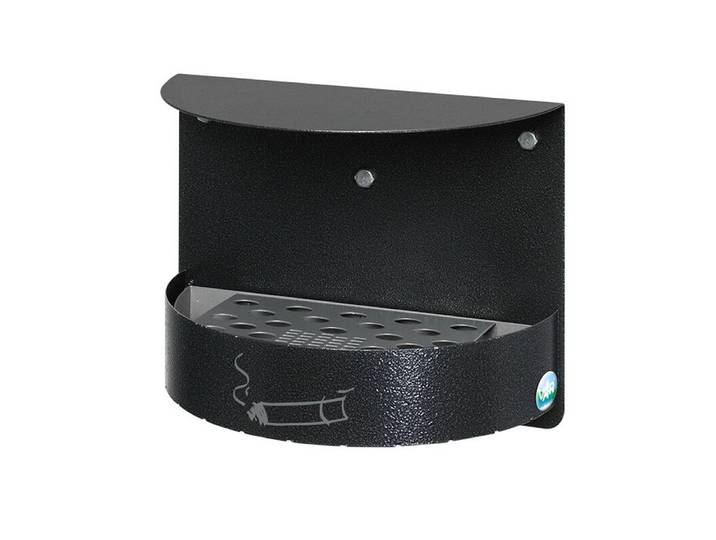PROREGAL® Aschenbecher Wandascher Schutzdach verschließbar 1,5L 23x30x15cm Grau