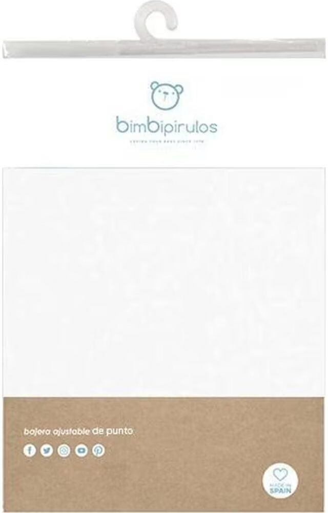 Coimasa Sábana Bajera Ajustable De Punto Para Bebé Blanco Talla Única Unisex