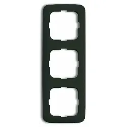 Busch-Jaeger Reflex SI Rahmen, 3f, schwarz, glänzend, Kunststoff, geeignet für Unterputz-Installation, Thermoplast