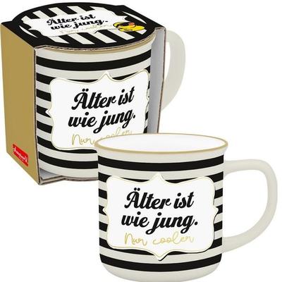 Sheepworld Becher mit Motiv Ente und Spruch 'Älter'