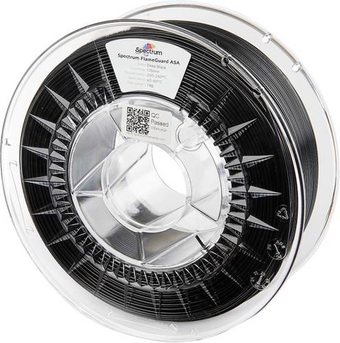 Spectrum Filaments 81443 FlameGuard ASA 275 Filament ASA flammhemmend, hitzebeständig, UV-beständig, witterungsbeständig 1.75 mm 1000 g Deep Black