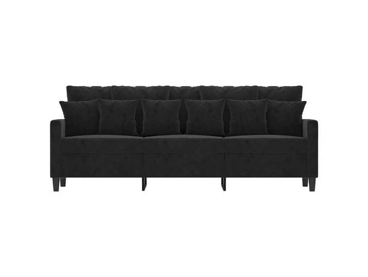 Promo printemps Canapé à 3 places - SARAZYJ - Meuble de salon - 3 PERSONNES - Noir 180 cm Velours - S8913143
