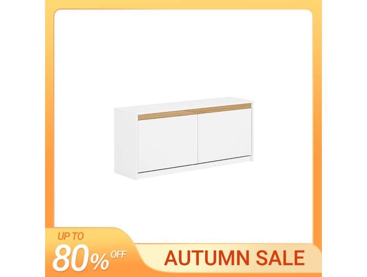 SoBuy FSR171-W Camion à benne basculante avec siège, banc de planche Coffre à chaussures avec espace de rangement Blanc BHT environ. 104x47x30cm