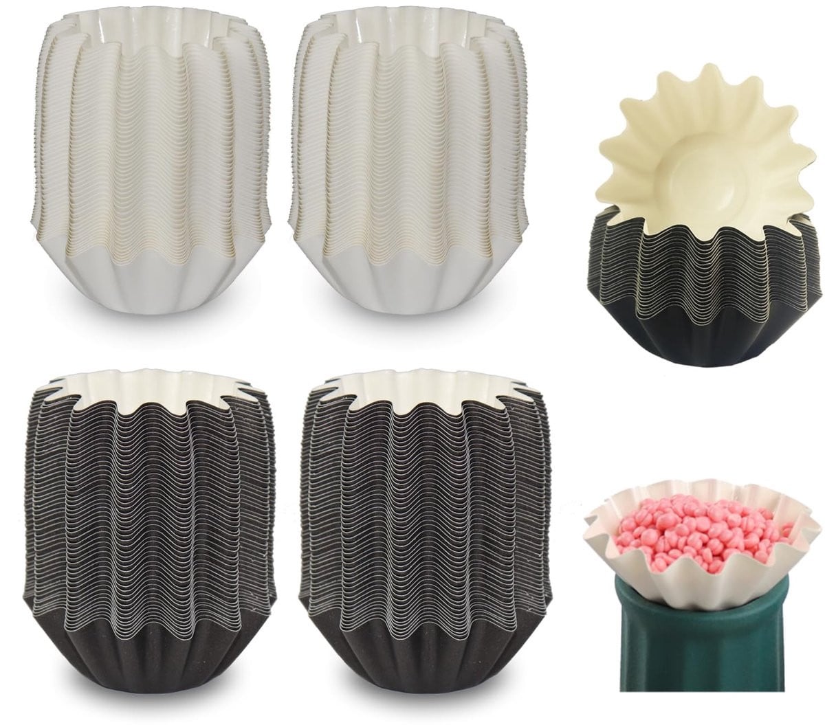 Dailygoods TooGet 200 stuks herbruikbare wax melt liners voor kaarsensmelters en elektrische wax warmers